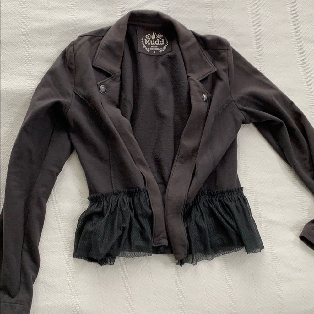 Grey cotton blazer Mudd Medium